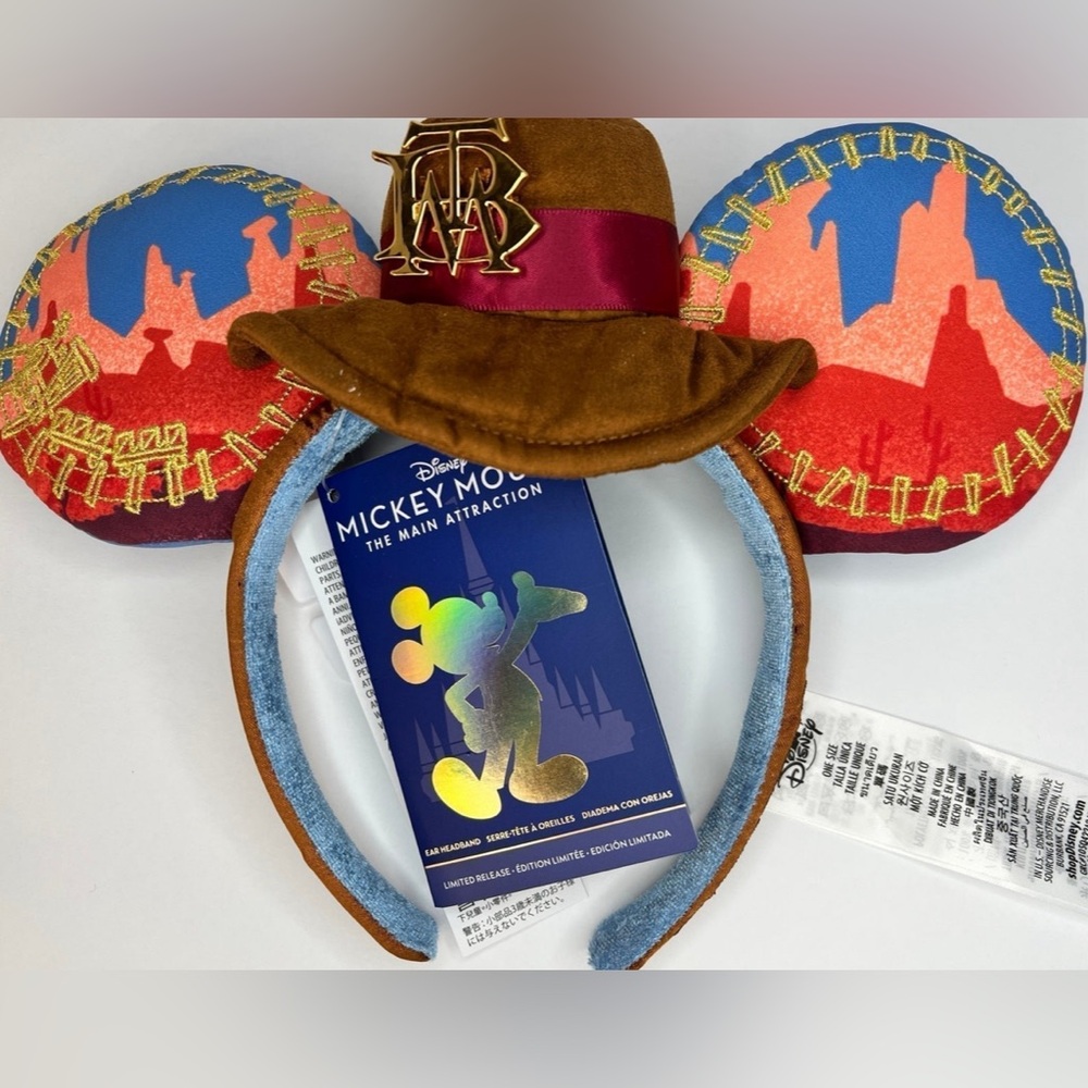 NWT Disney Big Thunder Mountain Mickey Ears Main Attraction Headband WDW 50th